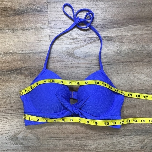 Shade Shop Bikini Top Size 34C Padded Push Up Blue Swimsuit Bathing Suit - Picture 13 of 15